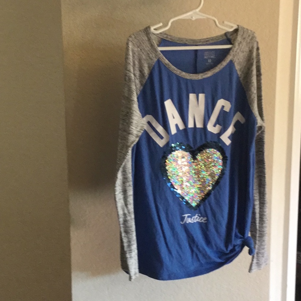 Girls size 12 Justice long sleeved shirt